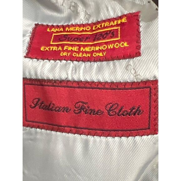 Steve Harvey Men Black Extra Fine Merino Wool Jacket Size 44R - Picture 12 of 14